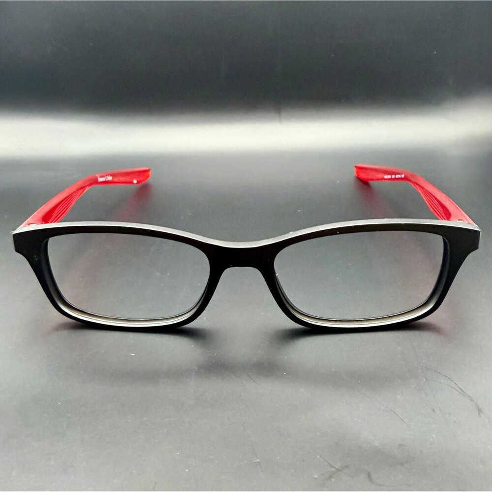 Nike 5005 006 Rectangular Full Rim Eyeglasses Frames Black 49-16 130Plastic Kids